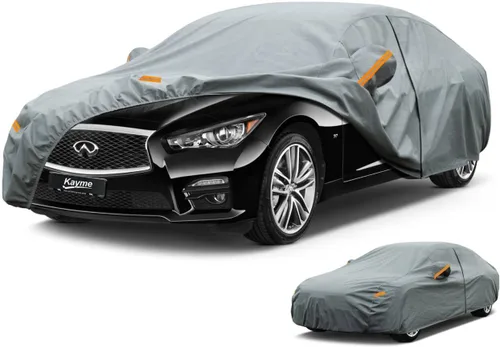 Vista 253 de Kayme Funda de Coche de Servicio Pesado Impermeable para Todo Tipo de Clima, Ajuste Personalizado para Tesla Model S, Cubierta Exterior Completa