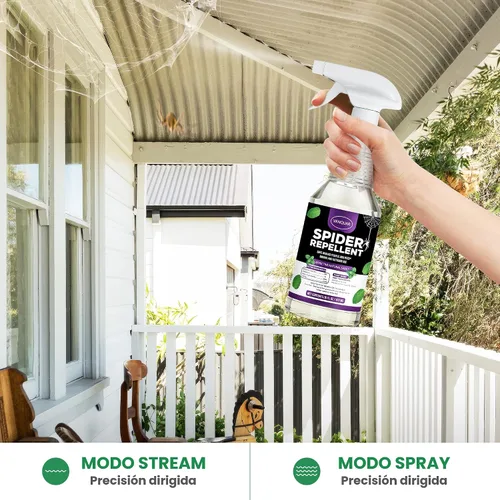 Vista 5 de Spray repelente de insectos y arañas con aceite de menta, totalmente natural, seguro para mascotas, control de insectos para el hogar, cocina