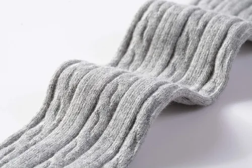 Vista 4 de vanberfia Medias de algodón de punto trenzado para bebés y niñas pequeñas