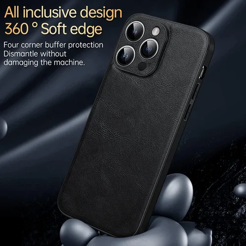 Vista 7 de COOVS Funda para iPhone 14/14 Plus/14 Pro/14 Pro Max, funda de cuero de lujo premium clásica para negocios, funda delgada para teléfono