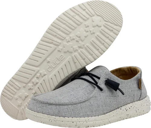 Vista 4 de Hey Dude - Mocasines con estampado Wendy blanco azul 2