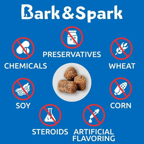 Vista 8 de BARK&SPARK Masticables sin caca para perros, coprofagia y disuasorio para comer heces con probióticos, enzimas digestivas y apoyo para el aliento