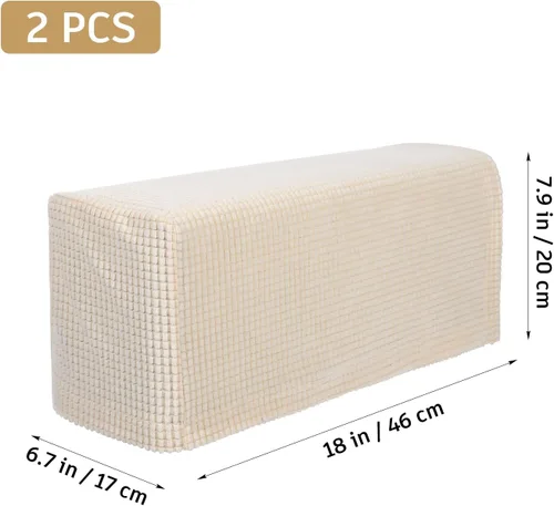 Vista 6 de BESPORTBLE Protectores de brazo para silla, funda elástica para reposabrazos de sofá, funda protectora elástica para el hogar, oficina, sillón
