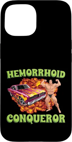 Vista 6 de iPhone 16 Hemorrhoid Conqueror Funny Meme Extraño Ofensivo Cringe Broma Caso