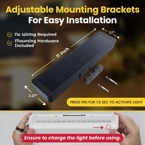 Vista 3 de Brighticonics - Señal de dirección solar con luz – Luz LED iluminada impermeable IP65 – Números de casa fáciles de instalar, encendido automático al