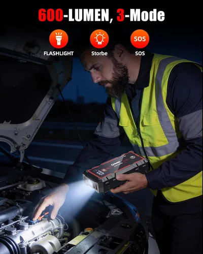 Vista 3 de Jump Starter Battery Jumper Starter Portable Jump Box para batería de coche