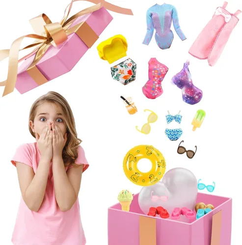Vista 6 de Paquete de 26 trajes de baño de muñeca de 11.5 pulgadas y accesorios