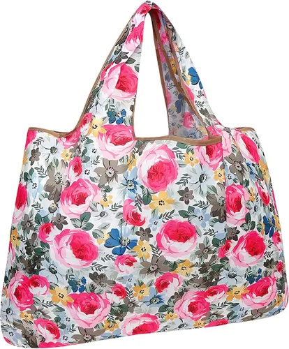 Vista 18 de allydrew Bolsas de comestibles reutilizables de nylon plegables grandes, ballenas azules