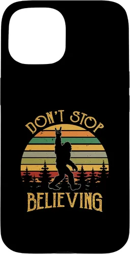 Vista 6 de Don't Stop Believing Bigfoot Rock And Roll Sasquatch Case for iPhone 16