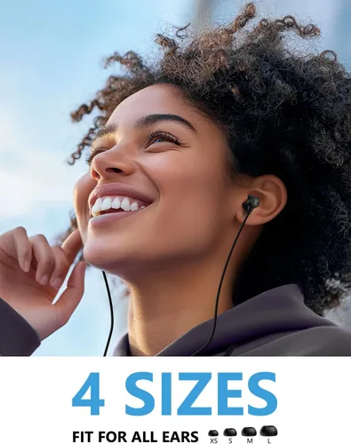 Vista 5 de Rythflo Auriculares con cancelación activa de ruido, auriculares inalámbricos V5.3 Bluetooth con 3 micrófonos AI ENC, auriculares magnéticos