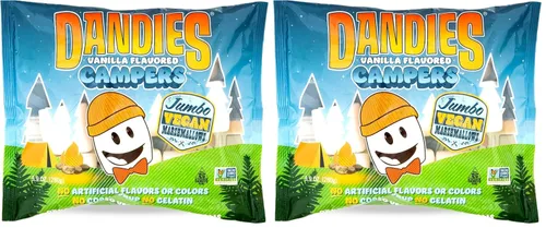 Vista 11 de Dandies Jumbo Campers, Malvaviscos Veganos, Sin Saborizante Artificial, Colorantes Alimentarios, Jarabe de Maíz o Gelatina, Perfectos para S’mores