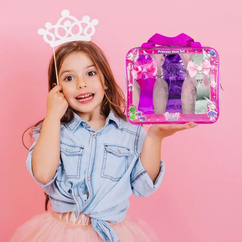 Vista 14 de 3 Pack Dress Up Kids Royalty Heels - Pretend Play High Heels for Kids, Princess Play Dress Shoes - Toddler Size 7-10