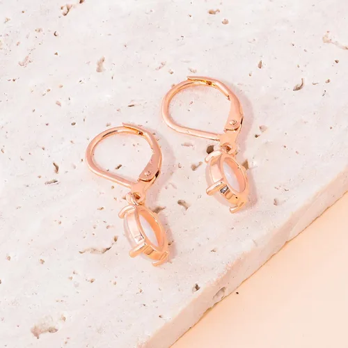 Vista 6 de CiNily Aretes colgantes de ópalo de corte ovalado para mujer, chapados en oro de 14 quilates, ópalo de fuego, chapado en rodio, aretes de gota