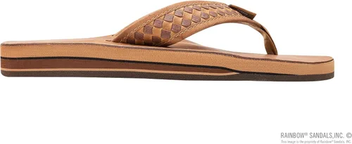 Vista 4 de Rainbow Sandals The Bentley Luxury Leather - Correa tejida a mano con arco de doble capa