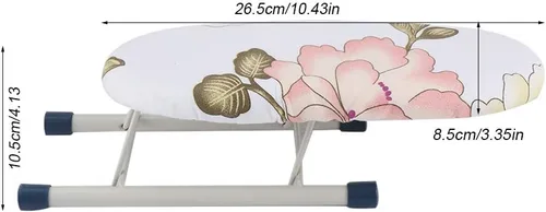 Vista 5 de Tabla de planchar, tabla de planchar plegable de tela de algodón, tabla de planchar con puños, collares, mesa de manipulación, ahorro de espacio