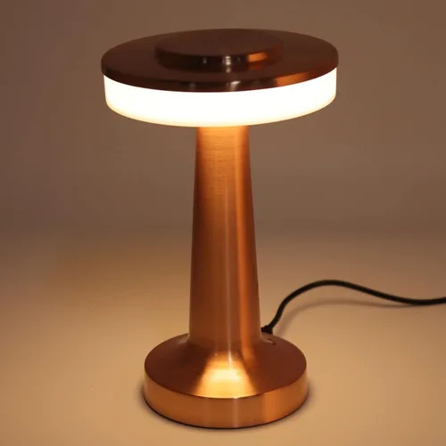 Vista 4 de ASHATA LED portátil con control táctil retro, lámparas de mesa modernas, 3 niveles de temperatura de color, luz nocturna recargable para hotel