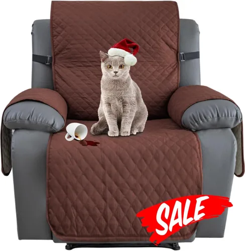 Vista 103 de XINEAGE Funda para Sillón Reclinable Resistente al Agua, Fundas Antideslizantes para Silla Reclinable con Bolsillos, Fundas Acolchadas Gruesas