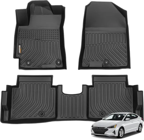 Vista 25 de Alfombrillas para todo tipo de clima y forro de carga para Volkswagen Atlas 2018-2026 (asientos de 6 pasajeros), juego completo de 3 filas