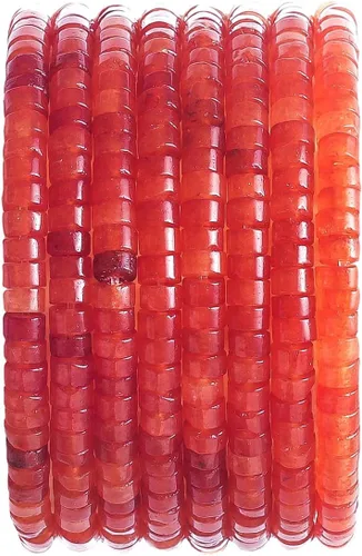 Vista 33 de Abalorios Espaciadores de Jade Natural Africano 4x2mm 38cm/str Redondos Planos Semipreciosos para Hacer Pulseras y Collares Jade africano