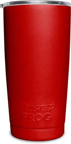 Vista 13 de Frosted Frog Vaso negro de 20 onzas con aislamiento al vacío con popote de acero inoxidable