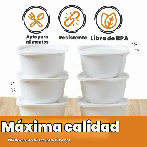 Vista 3 de GSM Brands Cajas a prueba de masa de pizza, bandejas apilables de calidad comercial con cubiertas