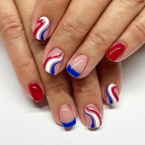 Vista 8 de Uñas largas a presión, uñas postizas cuadradas de punta francesa, uñas acrílicas, punta de ataúd, uñas adhesivas de cobertura completa, uñas