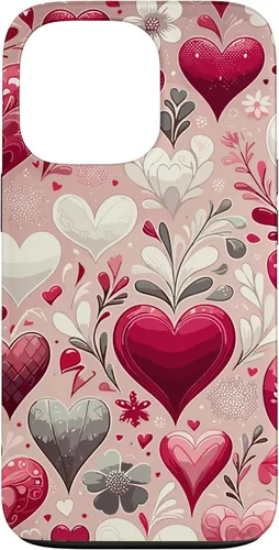 Vista 9 de Funda romántica para iPhone 11 Pro Max con corazones encantadores para el día de San Valentín