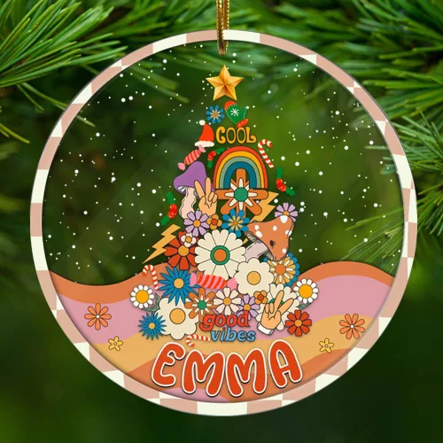 Vista 10 de Zapatos de ballet personalizados, regalos para mujeres, nombre personalizado de 2.90 x 2.90 pulgadas, para colgar en el árbol, decoración del hogar