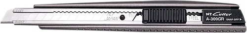 Vista 13 de NT Cutter - Cuchillo multiusos de agarre de aluminio fundido a presión de serie Premium Evolution PMG con bloqueo automático, hoja negra extra