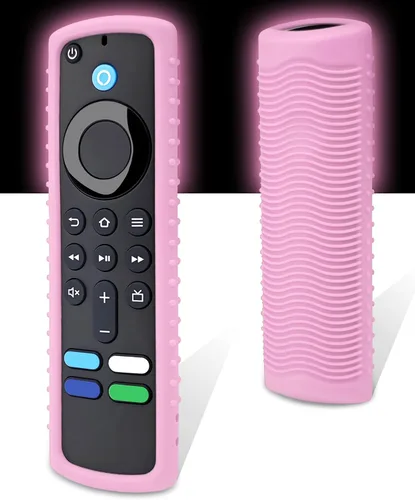 Vista 14 de Juego de 3 fundas de silicona para control remoto Fire TV Stick Soft washable silicone skin, compatible with most Fire TV 4K remotes, anti-slip