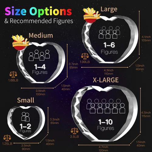 Vista 6 de Foto de cristal 3D, regalos únicos personalizados con tu propia foto para él/ella, mamá, papá, mujeres, hombres, imagen grabada con láser 3D, imagen
