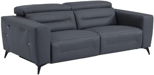 Vista 16 de BlackJack Furniture Ferrara - Sofá reclinable de cuero italiano de grano superior con puertos USB para cargar dispositivos, reposacabezas ajustables