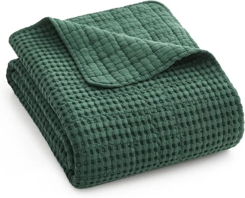 Vista 10 de Levtex Home - Colección Mills Waffle - Manta - Waffle de algodón Adobe - Tamaño de la manta 50 x 60 pulgadas.