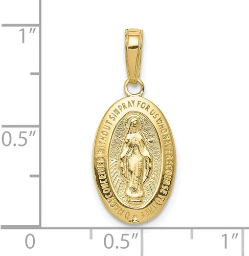 Vista 4 de Auriga Fine Jewelry Colgante de medalla milagrosa de oro de 10 quilates para mujer