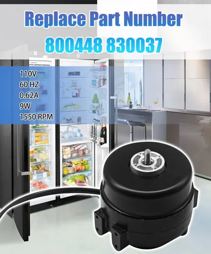 Vista 5 de 800448 830037 Motor del ventilador del evaporador compatible con refrigerador TR/UR, el motor del ventilador del condensador reemplaza 800448 830037
