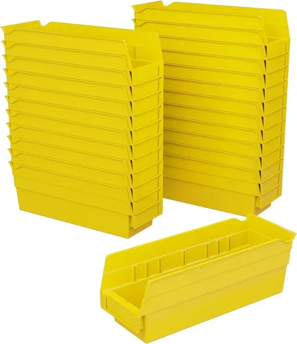 Vista 14 de Caja de anidado tipo estante contenedor Akro-Mils 30120 de 12’’ x 4’’ x 4’’, de plástico transparente, 24 unidades Azul