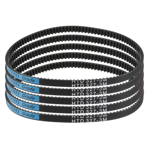 Vista 39 de uxcell 5 piezas HTD-3M Correa de distribución de goma 48 dientes, 144 mm de paso, 6 mm de ancho x 2,4 mm de altura, Correa de polea de distribución