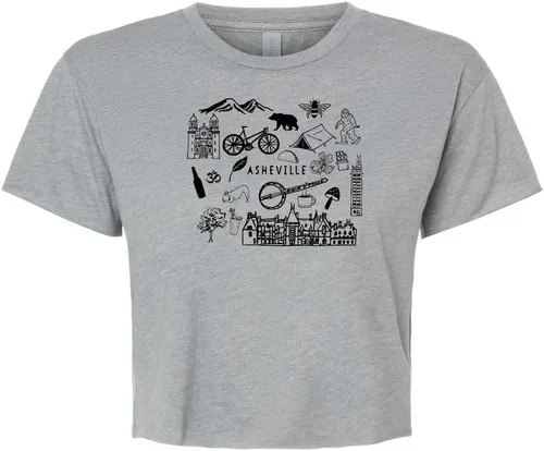 Vista 44 de Cute Women's Screen Location Printed Crop Tee, Shirts With Sayings