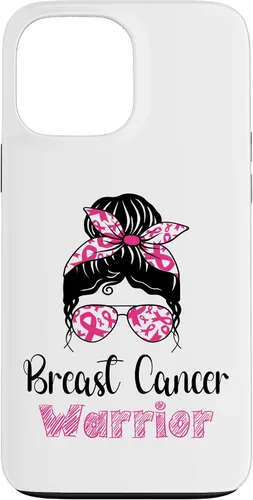 Vista 23 de iPhone 16 Breast Cancer Warrior Breast Cancer Awareness Case