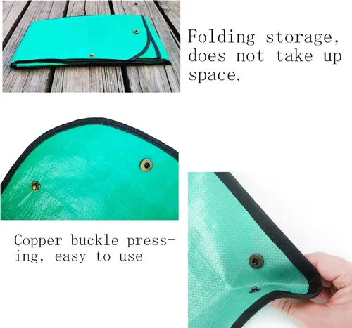 Vista 3 de 2 piezas (39.3'', 26.8'') Tapetes cuadrados impermeables para trasplante de plantas, tapete de tela de trabajo plegable para trasplante de jardín