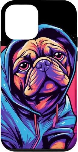 Vista 16 de Funda para iPhone 12/12 Pro Pug Graffiti Pug Owner Pug Lover