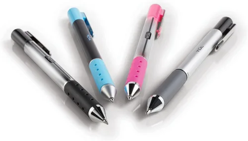 Vista 2 de Tul. plumas de gel retráctiles, punta mediana 0.7 mm, negro, paquete de 12