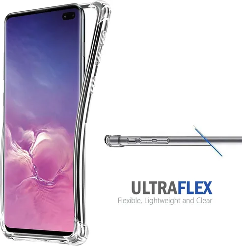 Vista 3 de CasesOnDeck - Funda compatible con Samsung Galaxy S10+ S10 Plus 6.4 pulgadas] S10+ Funda delgada, transparente y flexible de poliuretano