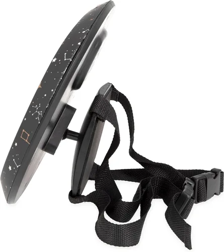 Vista 4 de Nuby Espejo de coche de bebé con luz LED para asiento trasero con luz controlada a distancia, espejo resistente a las roturas de visión amplia
