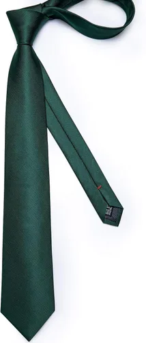 Vista 5 de DiBanGu Solid Tie - Pañuelo de seda para hombre, corbata tejida y pañuelo de bolsillo