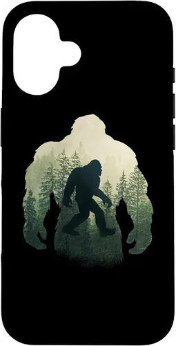 Vista 32 de Sasquatch Yeti Figure Nature Double Exposure Bigfoot Case for iPhone 17