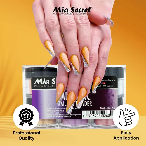 Vista 6 de Mia Secret - Colección de polvo acrílico para uñas, polímero Marry ME, 6 piezas