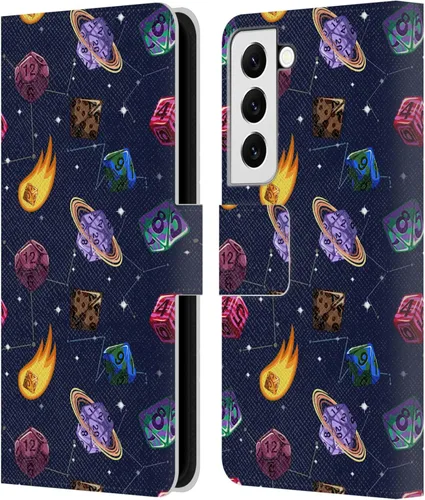 Vista 65 de Head Case Designs Officially Licensed Carla Morrow Colorful Space Dice Patterns Leather Wallet Case Compatible with Samsung Galaxy A07 4G