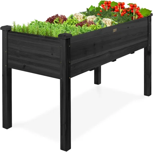 Vista 32 de Best Choice Products Cama de jardín elevada de 48 x 24 x 30 pulgadas con profundidad extra profunda de 16 pulgadas, soporte para maceta de madera