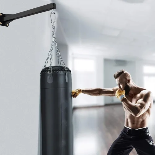 Vista 6 de Soporte de pared para saco de boxeo pesado, soporte de bolsa de boxeo resistente, soporte de montaje para saco de boxeo para entrenamiento de Muay